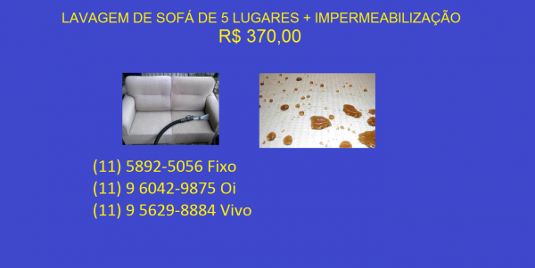 lavagem de sofá e impermeabilização